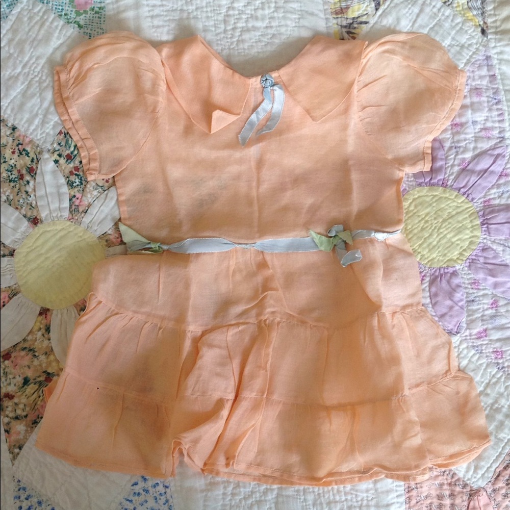 Vintage hand sewn sheer dress
